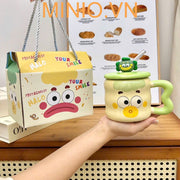 Ly cốc sứ bé môi trề thấp 400ml LA