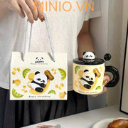 Ly cốc sứ gấu trúc LA