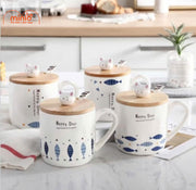 Ly cốc Happy Days nắp gỗ