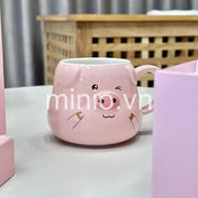 Ly cốc sứ heo nơ