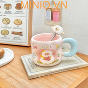 Ly cốc sứ cừu trắng LA