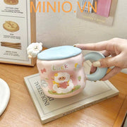 Ly cốc sứ cừu trắng LA