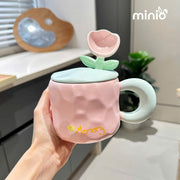 Ly cốc sứ muỗng Tulip