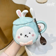 Ly cốc sứ thỏ nơ LA