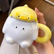Ly sứ nắp động vật cute
