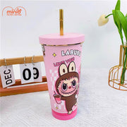 Ly giữ nhiệt Labubu viền vàng