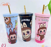 Ly giữ nhiệt Labubu viền vàng