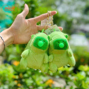 Móc khoá Capybara xanh thổi bóng