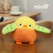 Móc khóa gà cam cánh xanh