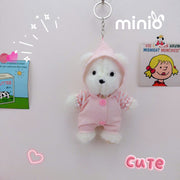 Móc khoá gấu áo nón