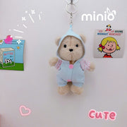 Móc khoá gấu áo nón