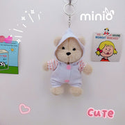 Móc khoá gấu áo nón