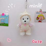 Móc khoá gấu áo nón