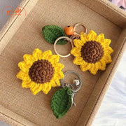 Móc khóa len hoa hướng dương