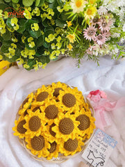 Móc khóa len hoa hướng dương