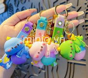 Móc khoá khủng long ôm tim