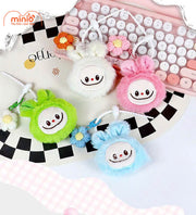 Móc khoá labubu hoa đan len