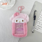 Móc khoá lông Sanrio đựng card/ảnh