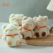 Móc khoá bông mèo thần tài chuông