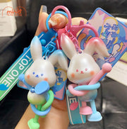 Móc khóa thỏ kéo chân