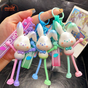 Móc khóa thỏ kéo chân