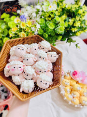 Móc khóa len đầu thú mini