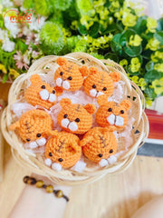 Móc khóa len đầu thú mini