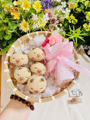 Móc khóa len đầu thú mini