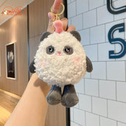 Móc khoá bông heo lông xù