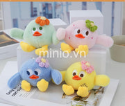 Móc khoá bông vịt tròn hoa