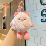 Móc khoá bông heo lông xù