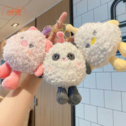 Móc khoá bông heo lông xù