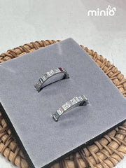 Nhẫn titan nhiều khúc đính đá MH