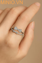 Nhẫn Xuping nơ đôi đính đá 040MH