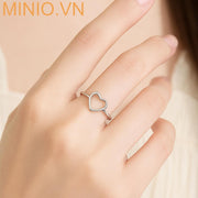 Nhẫn titan tim rỗng MH