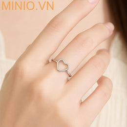 Nhẫn titan tim rỗng MH