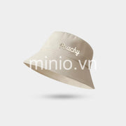 Nón cụp nhung thêu chữ