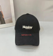 Nón kết thêu chữ Thingking rách TBL