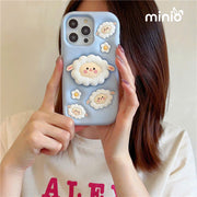 Ốp lưng điện thoại giá đỡ cừu trắng