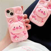 Ốp lưng điện thoại giá đỡ heo Piggy