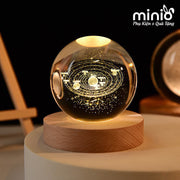 Quả cầu kèm đế gỗ 3D