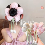Scrunchies phồng hình hoa tulip