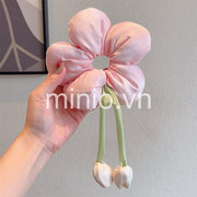 Scrunchies phồng hình hoa tulip
