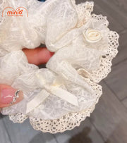 Scrunchies ren trắng 0190