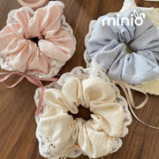Scrunchies vải gấm nơ dài
