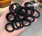 Set 10 dây cột tóc lò xo nhí đen