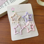 Set 4 kẹp mái sao hồng pastel