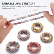 Set 2 thun cột tóc bím siêu co giãn