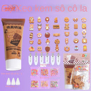 Set kẹp handmade kèm keo charm