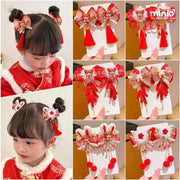 Set kẹp nơ đỏ Tết PO